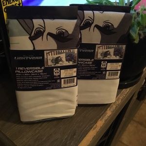 2 Disney lightyear reveresible pillowcases